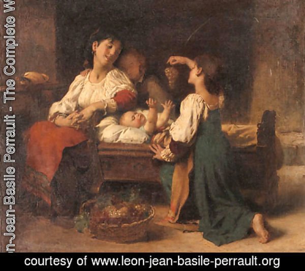 Leon-Jean-Basile Perrault - Teasing the baby