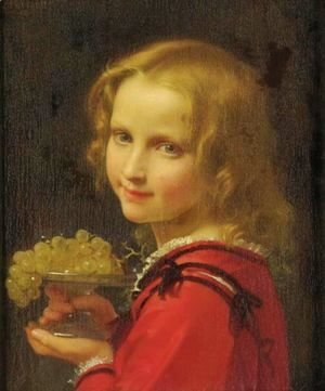 Leon-Jean-Basile Perrault - Girl With Grapes