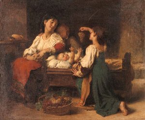 Leon-Jean-Basile Perrault - Teasing the baby